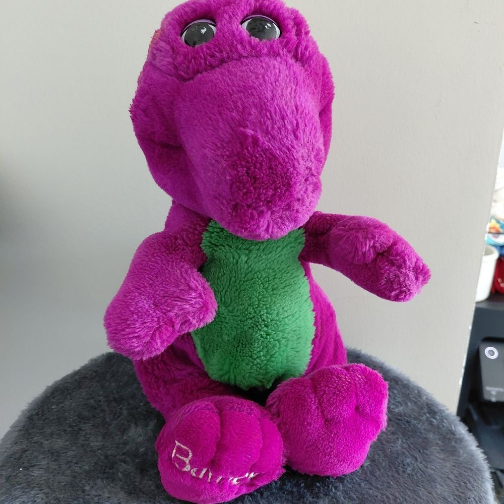 Barney The Dinosaur 1992 10" Lyons & Golden Bear Co Vintage Stuffed Plush Animal